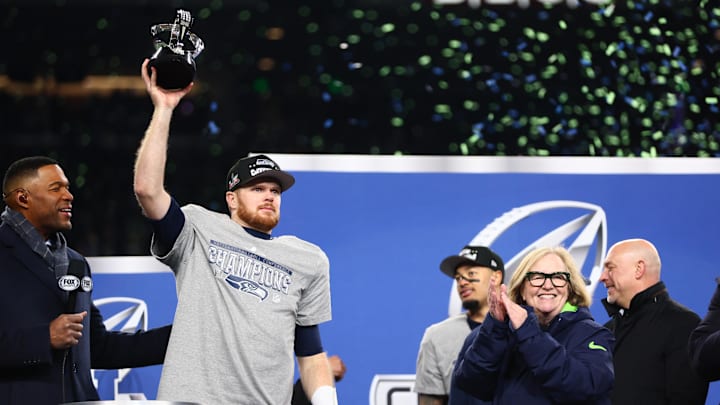 The Seattle Seahawks and quarterback Sam Darnold are favored in Super Bowl 60.