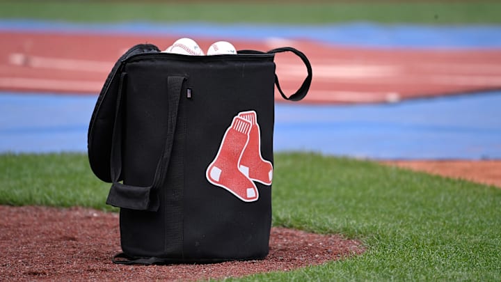 May 12, 2024; Boston, Massachusetts, USA; A bag of baseballs sits on the diamond before a game against between the Boston Red Sox and the Washington Nationals at Fenway Park. Mandatory Credit: Eric Canha-Imagn Images May 12, 2024; Boston, Massachusetts, USA; A bag of baseballs sits on the diamond before a game against between the Boston Red Sox and the Washington Nationals at Fenway Park. Mandatory Credit: Eric Canha-Imagn Images