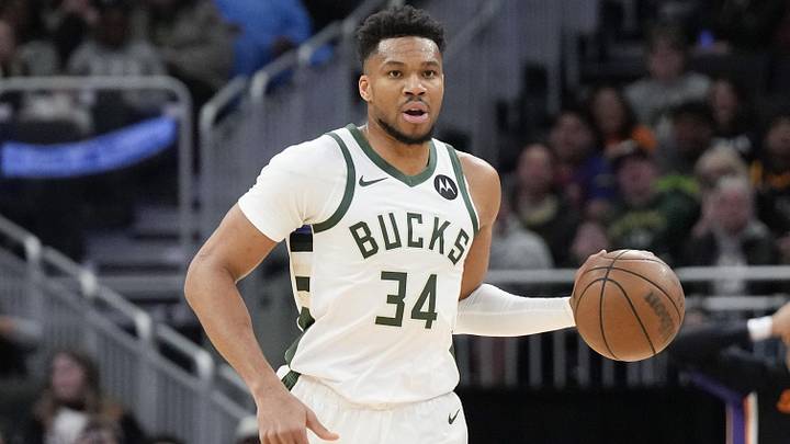 Mar 10, 2026; Milwaukee, Wisconsin, USA; Milwaukee Bucks forward Giannis Antetokounmpo (34) during the game against the Phoenix Suns at Fiserv Forum. Mandatory Credit: Jeff Hanisch-Imagn Images Mar 10, 2026; Milwaukee, Wisconsin, USA; Milwaukee Bucks forward Giannis Antetokounmpo (34) during the game against the Phoenix Suns at Fiserv Forum. Mandatory Credit: Jeff Hanisch-Imagn Images