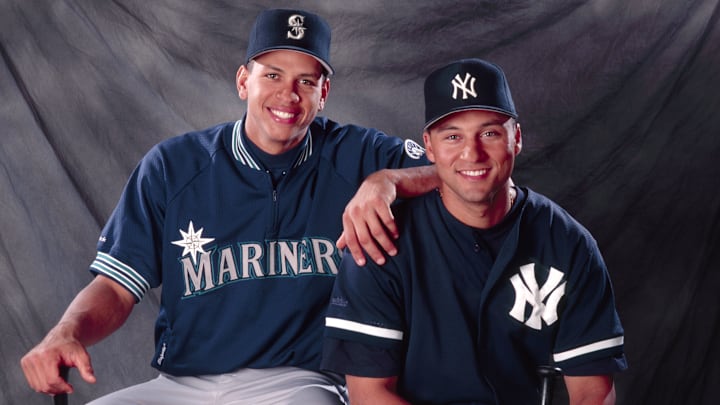 Alex Rodríguez y Derek Jeter, cuando ambos eran muy jóvenes y aún jugaban en la MLB