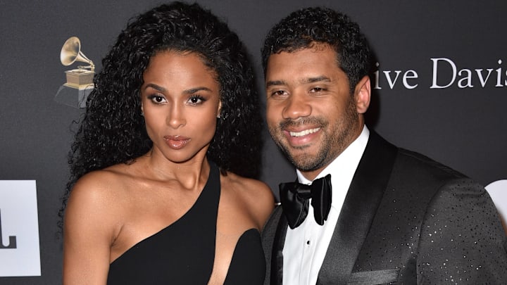 Feb. 19, 2019: Ciara and Russell Wilson attend a Pre-GRAMMY Gala at The Beverly Hilton Hotel.
