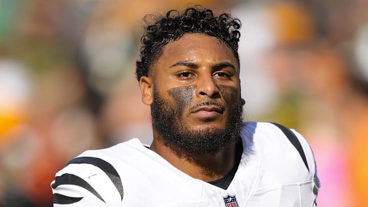 Cincinnati Bengals safety Geno Stone (22) during warmups.