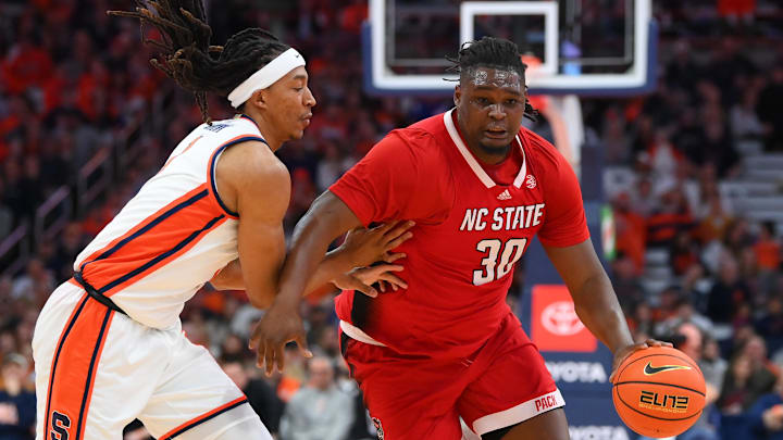 Jan 27, 2024; Syracuse, New York, USA; North Carolina State Wolfpack forward DJ Burns Jr. (30)