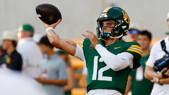 Sep 12, 2026; Waco, Texas, USA; Baylor Bears quarterback Nate Bennett (12) during warmups before the game against against the Prairie View A&M Panthers at McLane Stadium. Mandatory Credit: Chris Jones-Imagn Images Sep 12, 2026; Waco, Texas, USA; Baylor Bears quarterback Nate Bennett (12) during warmups before the game against against the Prairie View A&M Panthers at McLane Stadium. Mandatory Credit: Chris Jones-Imagn Images
