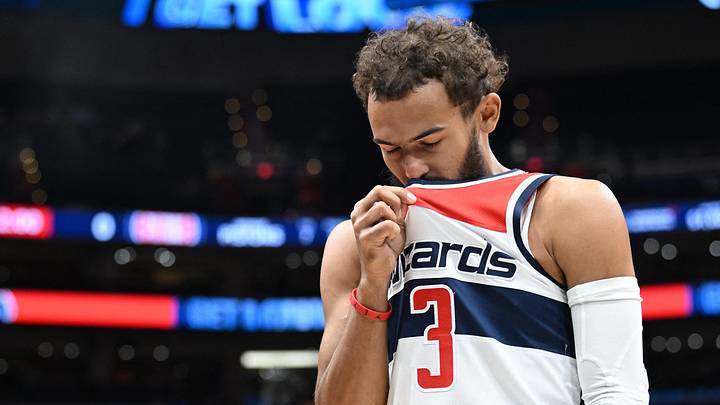 Oct 10, 2026; Washington, District of Columbia, USA; Washington Wizards guard Trae Young (3) kisses his jersey before the first quarter against the Detroit Pistons at Capital One Arena. Mandatory Credit: Rafael Suanes-Imagn Images Oct 10, 2026; Washington, District of Columbia, USA; Washington Wizards guard Trae Young (3) kisses his jersey before the first quarter against the Detroit Pistons at Capital One Arena. Mandatory Credit: Rafael Suanes-Imagn Images