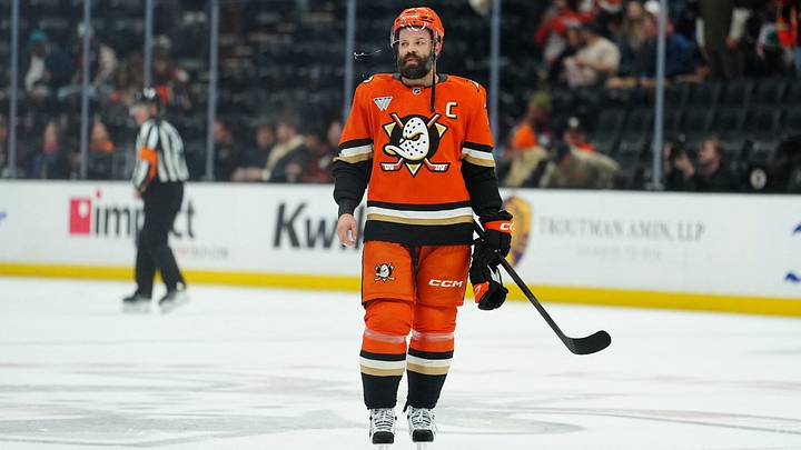 Dec 19, 2025; Anaheim, California, USA; Anaheim Ducks defenseman Radko Gudas (7) reacts at the end of the game against the Dallas Stars at Honda Center. Mandatory Credit: Kirby Lee-Imagn Images Dec 19, 2025; Anaheim, California, USA; Anaheim Ducks defenseman Radko Gudas (7) reacts at the end of the game against the Dallas Stars at Honda Center. Mandatory Credit: Kirby Lee-Imagn Images