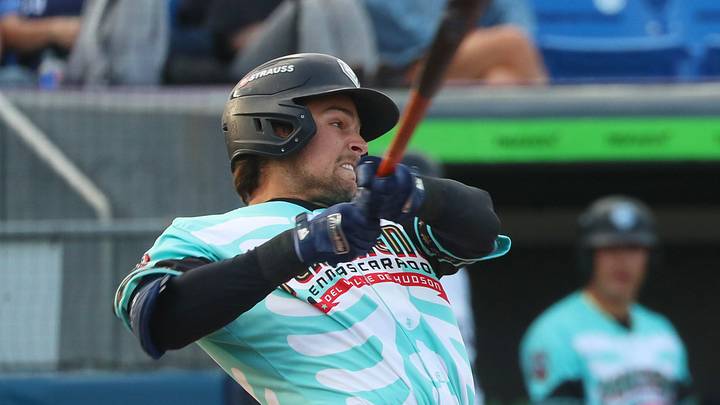 Hudson Valley’s Kaeden Kent at bat during their game versus the Winston-Salem Dash on May 5, 2026.