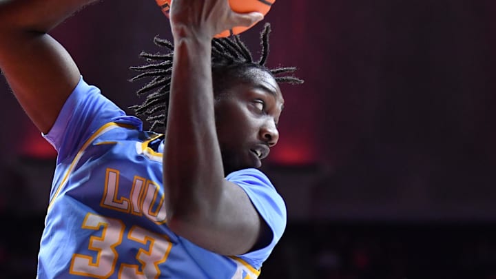 Long Island University Sharks guard Jamal Fuller (33) Long Island University Sharks guard Jamal Fuller (33)