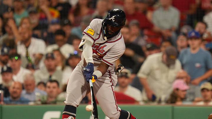 May 26, 2026; Boston, Massachusetts, USA; Atlanta Braves center fielder Michael Harris II (23) hits a two run home run against the Boston Red Sox in the eighth inning at Fenway Park. Mandatory Credit: David Butler II-Imagn Images May 26, 2026; Boston, Massachusetts, USA; Atlanta Braves center fielder Michael Harris II (23) hits a two run home run against the Boston Red Sox in the eighth inning at Fenway Park. Mandatory Credit: David Butler II-Imagn Images