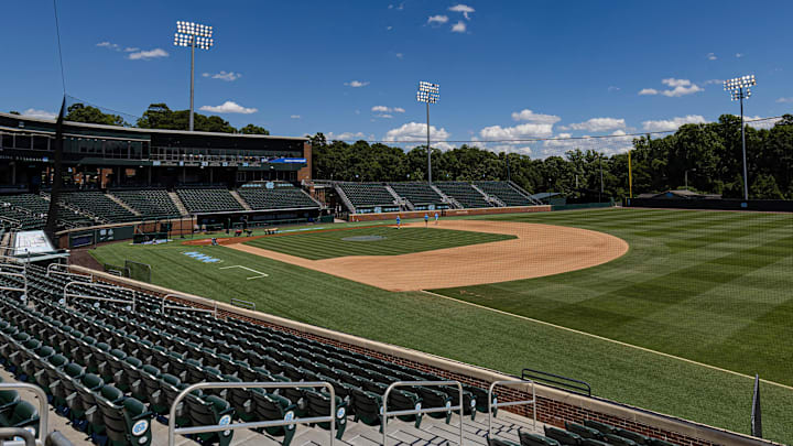 Jun 7, 2024; Chapel Hill, NC, USA; Boshamer Stadium prior to the North Carolina Tar Heels and West Virginia Mountaineers playing in the DI Baseball Super Regional.  Mandatory Credit: Jeffrey Camarati-USA TODAY Sports