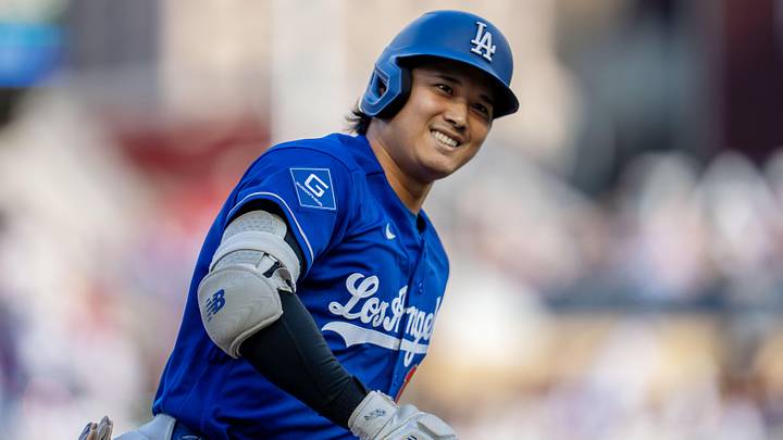 Jun 22, 2026; Minneapolis, Minnesota, USA; Los Angeles Dodgers designated hitter Shohei Ohtani (17) rounds third base after hitting a solo home run against the Minnesota Twins in the first inning at Target Field. Mandatory Credit: Jesse Johnson-Imagn Images