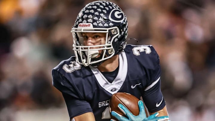 Arkansas preferred walk-on commit Grant Karnes hauls in a reception for the Greenwood Bulldogs. Karnes was the 6A Offensive Player of the Year and a three-time Arkansas All-State selection. Arkansas preferred walk-on commit Grant Karnes hauls in a reception for the Greenwood Bulldogs. Karnes was the 6A Offensive Player of the Year and a three-time Arkansas All-State selection.