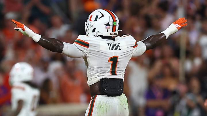 Oct 3, 2026; Clemson, South Carolina, USA; Miami Hurricanes Defensive back Damari Brown (2) celebrates after a pass is broken up during the first quarter against the Clemson Tigers at Memorial Stadium. Mandatory Credit: Ashley Tumlin-Imagn Images Oct 3, 2026; Clemson, South Carolina, USA; Miami Hurricanes Defensive back Damari Brown (2) celebrates after a pass is broken up during the first quarter against the Clemson Tigers at Memorial Stadium. Mandatory Credit: Ashley Tumlin-Imagn Images
