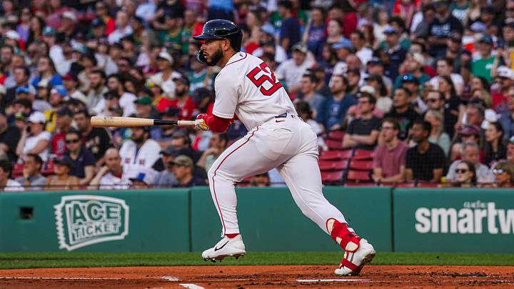 Jun 3, 2026; Boston, Massachusetts, USA; Boston Red Sox right fielder Wilyer Abreu (52) singled to left field to drive in a run against the Baltimore Orioles in the first inning at Fenway Park. Mandatory Credit: David Butler II-Imagn Images Jun 3, 2026; Boston, Massachusetts, USA; Boston Red Sox right fielder Wilyer Abreu (52) singled to left field to drive in a run against the Baltimore Orioles in the first inning at Fenway Park. Mandatory Credit: David Butler II-Imagn Images