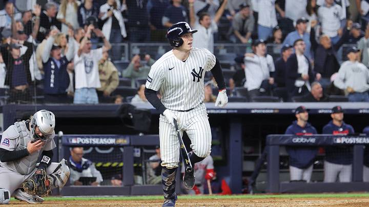 New York Yankees designated hitter Ben Rice set the tone for his club hitting two home runs in the 9-0 Game 1 win. New York Yankees designated hitter Ben Rice set the tone for his club hitting two home runs in the 9-0 Game 1 win.