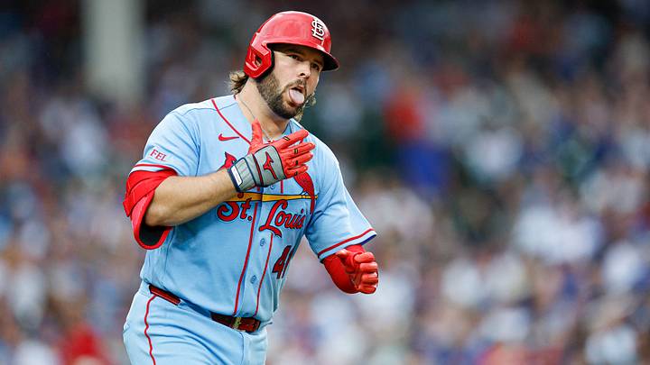 Aug 15, 2026; Chicago, Illinois, USA; St. Louis Cardinals first baseman Alec Burleson (41) rounds the bases after hitting a solo home run against the Chicago Cubs during the eight inning at Wrigley Field. Mandatory Credit: Kamil Krzaczynski-Imagn Images Aug 15, 2026; Chicago, Illinois, USA; St. Louis Cardinals first baseman Alec Burleson (41) rounds the bases after hitting a solo home run against the Chicago Cubs during the eight inning at Wrigley Field. Mandatory Credit: Kamil Krzaczynski-Imagn Images