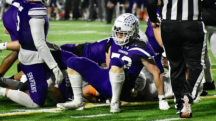 Sumner's defense forced three turnovers, and rode three Steele Isaacs' second-half touchdowns to a 23-11 victory over Graham-Kapowsin to win the 4A SPSL.