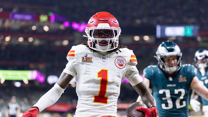 Kansas City Chiefs wide receiver Xavier Worthy. Kansas City Chiefs wide receiver Xavier Worthy.