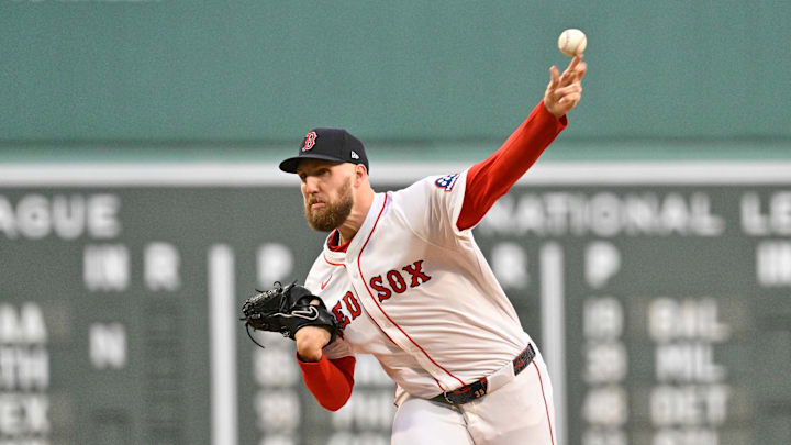 May 21, 2025; Boston, Massachusetts, USA; Boston Red Sox starting pitcher Garrett Crochet (35) pitches against the New York Mets during the first inning at Fenway Park. Mandatory Credit: Eric Canha-Imagn Images May 21, 2025; Boston, Massachusetts, USA; Boston Red Sox starting pitcher Garrett Crochet (35) pitches against the New York Mets during the first inning at Fenway Park. Mandatory Credit: Eric Canha-Imagn Images