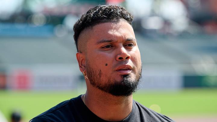 San Francisco Giants infielder Luis Arraez (1) looks on before a game against the Chicago White Sox at Oracle Park. Mandatory Credit: Robert Edwards-Imagn Images San Francisco Giants infielder Luis Arraez (1) looks on before a game against the Chicago White Sox at Oracle Park. Mandatory Credit: Robert Edwards-Imagn Images