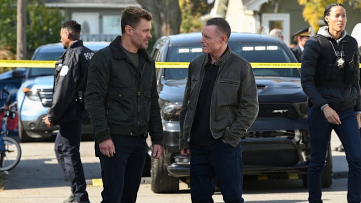 CHICAGO P.D. -- "Zoe" Episode 12010 -- Pictured: (l-r) Patrick John Flueger as Officer Adam Ruzek, Jason Beghe as Sgt. Hank Voight -- (Photo by: Lori Allen/NBC)