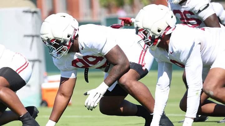 Alabama Defensive Lineman Terrance Green (99) during practice at Thomas-Drew Practice Fields in Tuscaloosa, AL on Thursday, Apr 9, 2026.