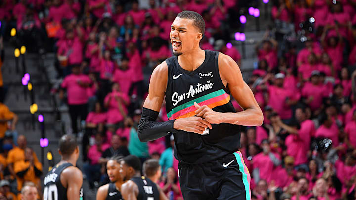 Spurs center Victor Wembanyama was named the Defensive Player of the Year on April 20.