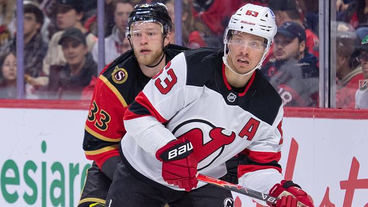 New Jersey Devils left wing Jesper Bratt (63): Marc DesRosiers-IMAGN Images New Jersey Devils left wing Jesper Bratt (63): Marc DesRosiers-IMAGN Images