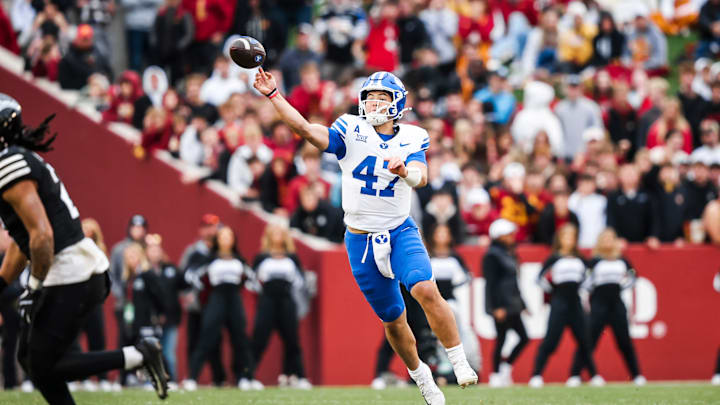 BYU quarterback Bear Bachmeier against Iowa State