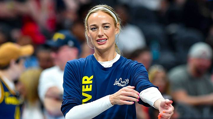 Sophie Cunningham warms up prior to the start of the game between the Indiana Fever and the Atlanta Dream. Sophie Cunningham warms up prior to the start of the game between the Indiana Fever and the Atlanta Dream.