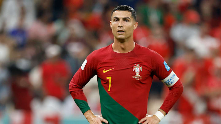 Cristiano Ronaldo disputando el Mundial de Qatar 2022