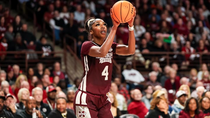 Jan 7, 2024; Columbia, South Carolina, USA; Mississippi State Bulldogs forward Jessika Carter (4)