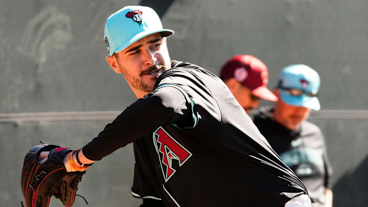 Arizona Diamondbacks pitcher Ryan Thompson (81) during spring training workouts at Salt River Fields