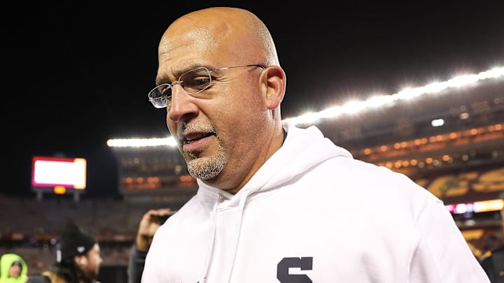 Penn State Nittany Lions head coach James Franklin walks off of the field after the game against the Minnesota Golden Gophers at Huntington Bank Stadium. 