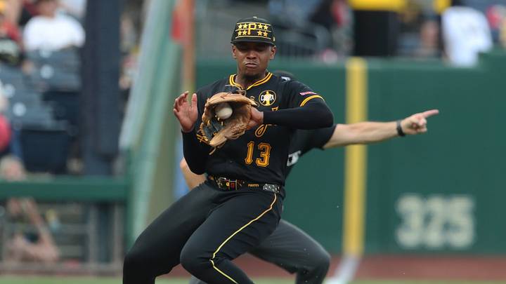 Pittsburgh Pirates third baseman Ke'Bryan Hayes. Pittsburgh Pirates third baseman Ke'Bryan Hayes.