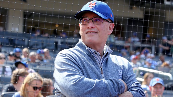 Sep 17, 2023; New York City, New York, USA; New York Mets owner Steve Cohen on the field before a
