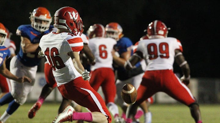 The Taylor County Bulldogs host the Williston Red Devils in a high school football game