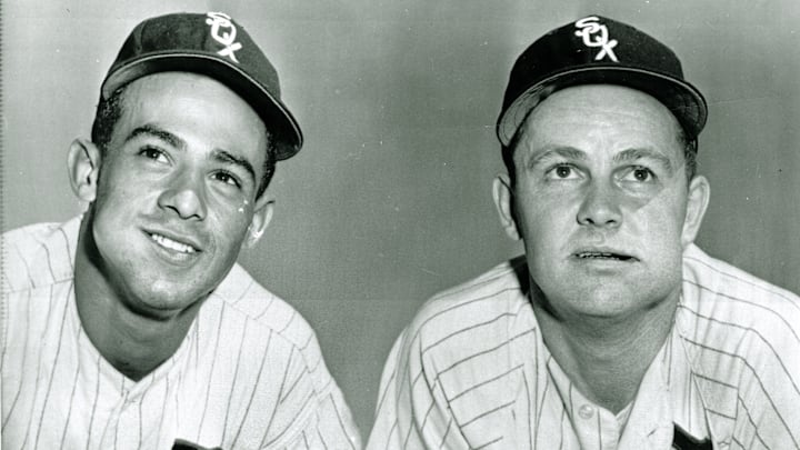 Luis Aparicio (left) and Nellie Fox were All Stars 24 times combined as Chicago White Sox players.