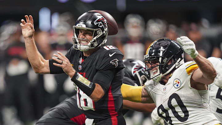 Kirk Cousins dropped his first game with the Atlanta Falcons to the Pittsburgh Steelers in 2024. Kirk Cousins dropped his first game with the Atlanta Falcons to the Pittsburgh Steelers in 2024.