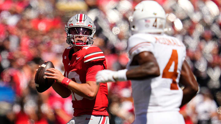 Ohio State Buckeyes quarterback Julian Sayin against the Texas Longhorns.