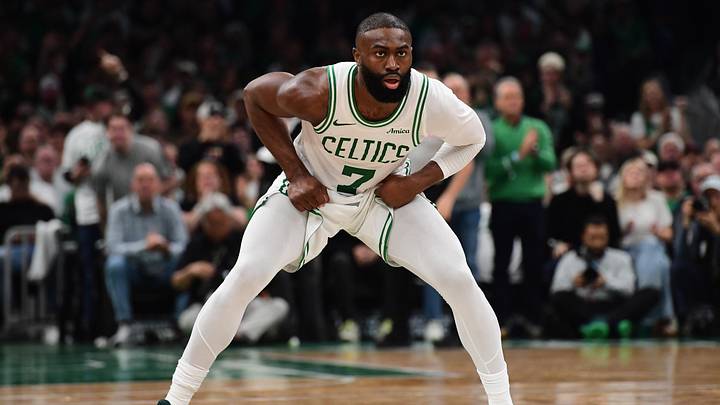 Jaylen Brown made second-team All-NBA last year but might be on the move this summer. 