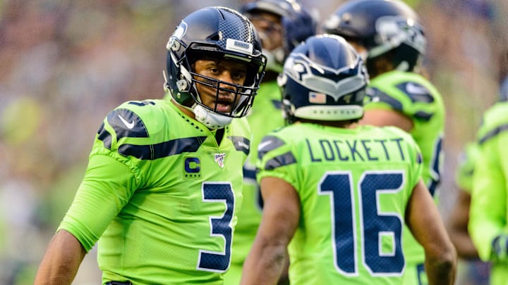 Russell Wilson, Tyler Lockett, Seattle Seahawks