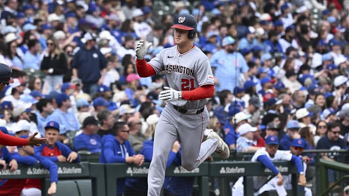 Washington Nationals left fielder Joey Wiemer. Washington Nationals left fielder Joey Wiemer.