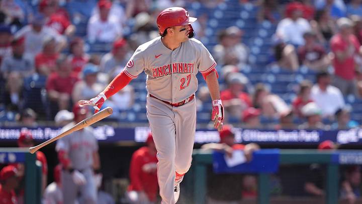 May 20, 2026; Philadelphia, Pennsylvania, USA; Cincinnati Reds infielder Sal Stewart (27) tosses his bat after hitting a two-run home run against the Philadelphia Phillies in the ninth inning at Citizens Bank Park. Mandatory Credit: Kyle Ross-Imagn Images May 20, 2026; Philadelphia, Pennsylvania, USA; Cincinnati Reds infielder Sal Stewart (27) tosses his bat after hitting a two-run home run against the Philadelphia Phillies in the ninth inning at Citizens Bank Park. Mandatory Credit: Kyle Ross-Imagn Images