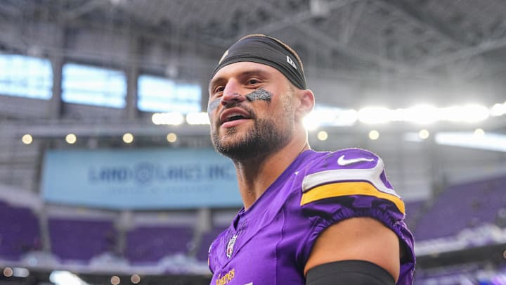 Aug 10, 2024; Minneapolis, Minnesota, USA; Minnesota Vikings linebacker Blake Cashman (51) after the game against the Las Vegas Raiders at U.S. Bank Stadium. Mandatory Credit: Brad Rempel-Imagn Images Aug 10, 2024; Minneapolis, Minnesota, USA; Minnesota Vikings linebacker Blake Cashman (51) after the game against the Las Vegas Raiders at U.S. Bank Stadium. Mandatory Credit: Brad Rempel-Imagn Images