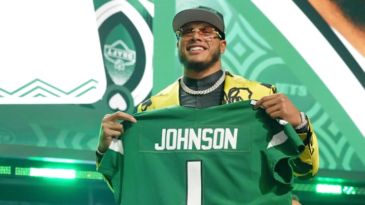 Former New York Jets edge Jermaine Johnson Former New York Jets edge Jermaine Johnson