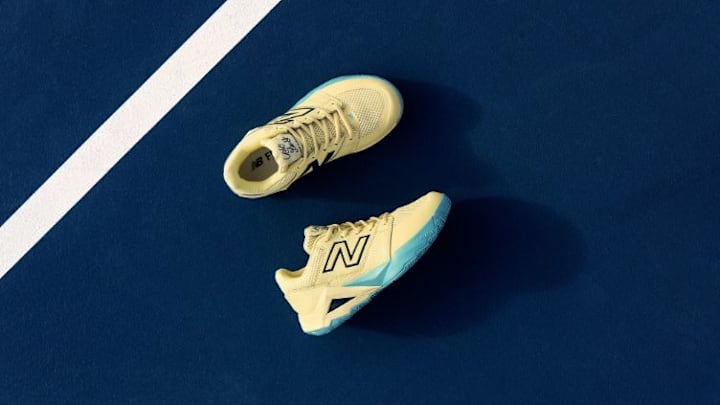 The New Balance Coco Delray in the "Miami Open - Yellow" colorway. The New Balance Coco Delray in the "Miami Open - Yellow" colorway.