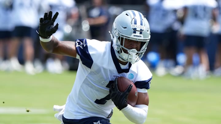 Dallas Cowboys receiver Traeshon Holden during training camp in Oxnard.