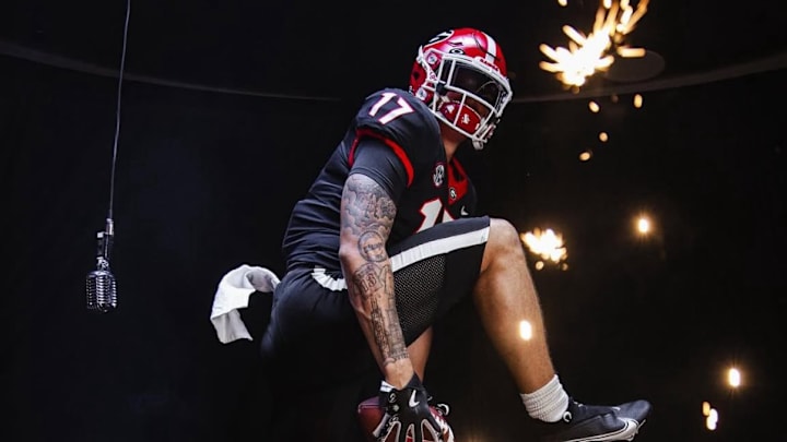 2026 tight end prospect Lincoln Keyes during a recruiting visit to the University of Georgia