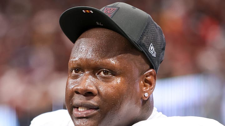 Sep 28, 2025; Atlanta, Georgia, USA; Washington Commanders offensive tackle Laremy Tunsil (78) on the field during a game against the Atlanta Falcons at Mercedes-Benz Stadium. Mandatory Credit: Brett Davis-Imagn Images Sep 28, 2025; Atlanta, Georgia, USA; Washington Commanders offensive tackle Laremy Tunsil (78) on the field during a game against the Atlanta Falcons at Mercedes-Benz Stadium. Mandatory Credit: Brett Davis-Imagn Images